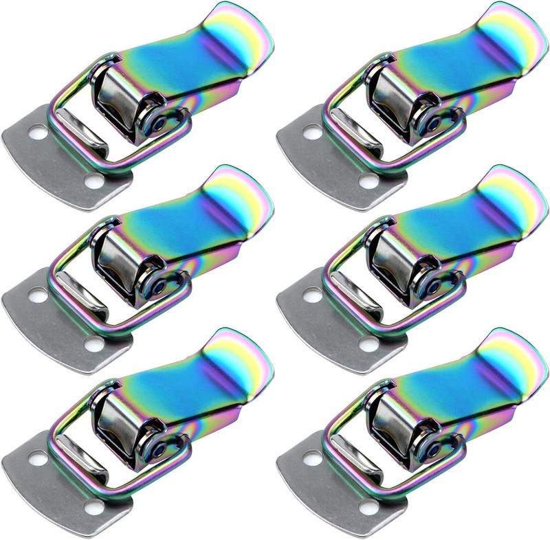 Spring Loaded Buckle Latch Stainless Steel Toggle Lock Wooden Case Toolboxes Scr