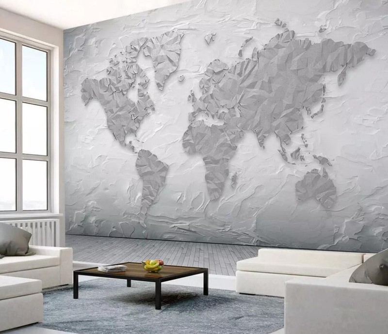 3D Puzzle World Map G16517 Wallpaper Wall Murals Removable Self-adhesive Honey