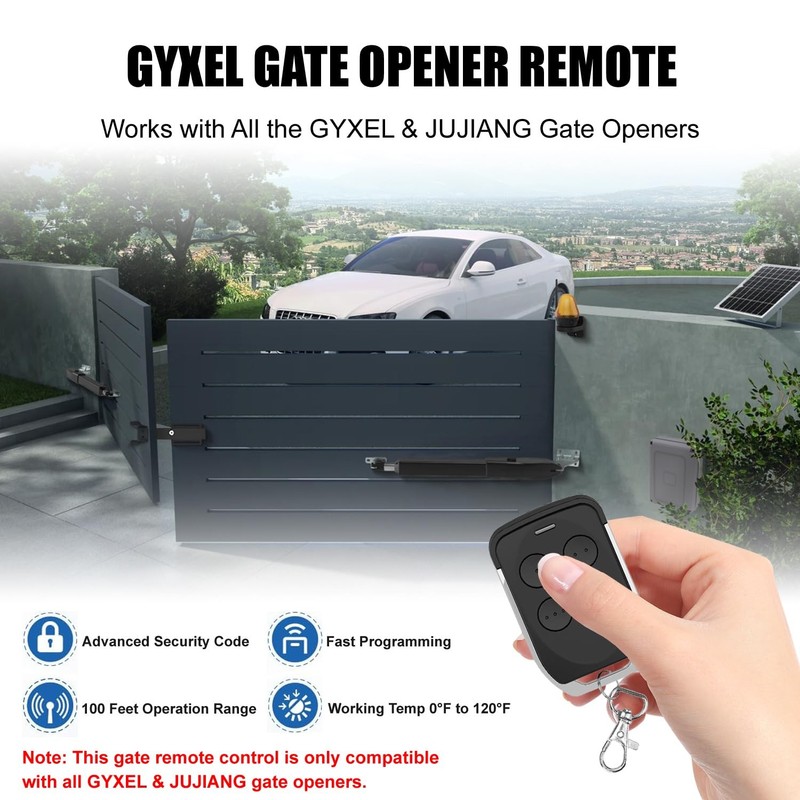 Gate Opener Remote Control Transmitter for & JUJIANG Automatic Gate Opener Ha... gallery