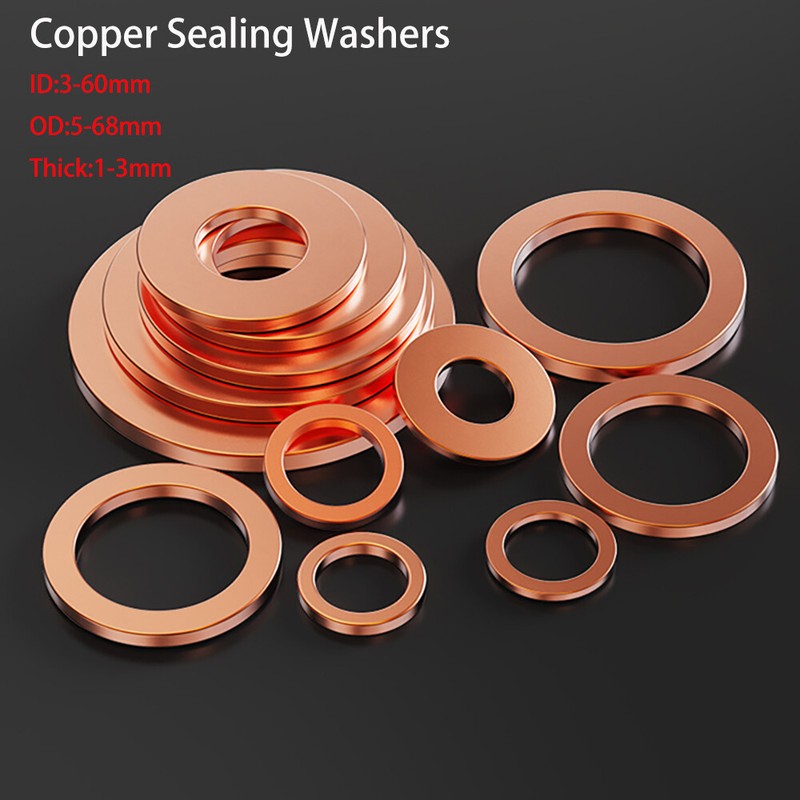 T2 Copper Gasket,Marine Meter Sealing Ring, Metal Flat Gasket All Sizes M3 – M60