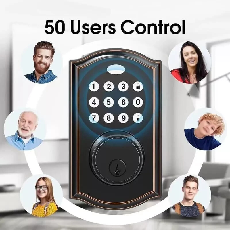 Electronic Keyless Entry Door Lock Digital Code Keypad Knob Combination Deadbolt gallery