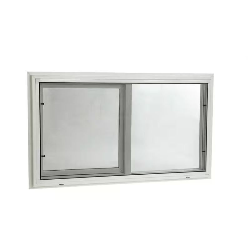 32.25 In. X 20.25 In. White Left-Hand Double-Pane Insulated Glass Vinyl Sliding