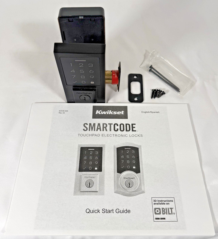 Kwikset Smart Code 270 Keyless Entry Touchpad Deadbolt Matte Black NO KEYS