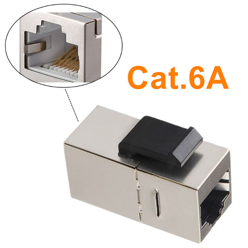 4pcs Stainless Steel CAT6A Shielding Module for High Performance Networks gallery