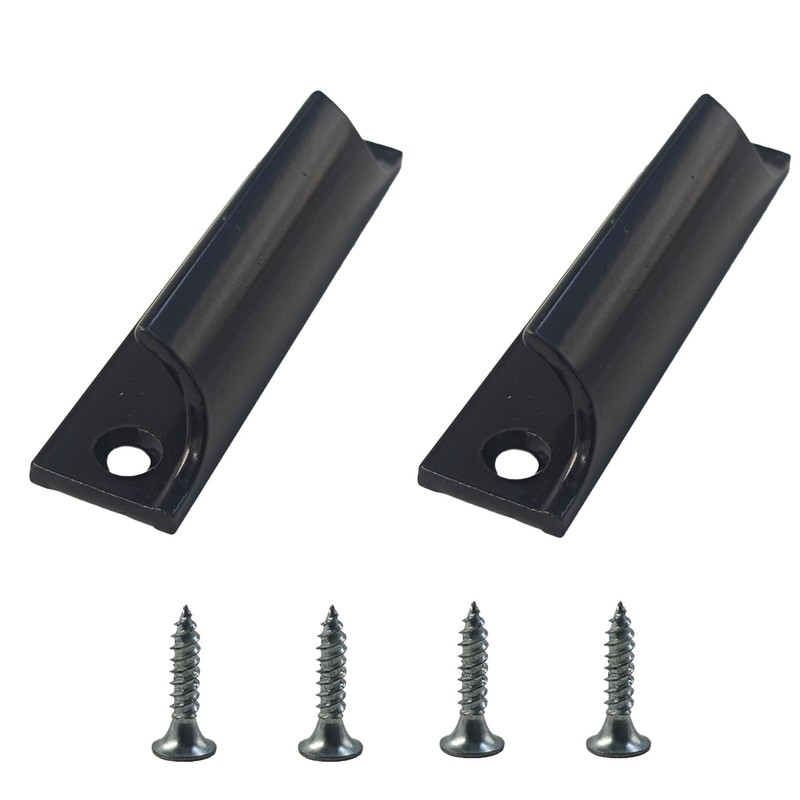 2 PCS 3 Inch Hole Center Window Sash Lift Handle Aluminum Alloy Pulls Black