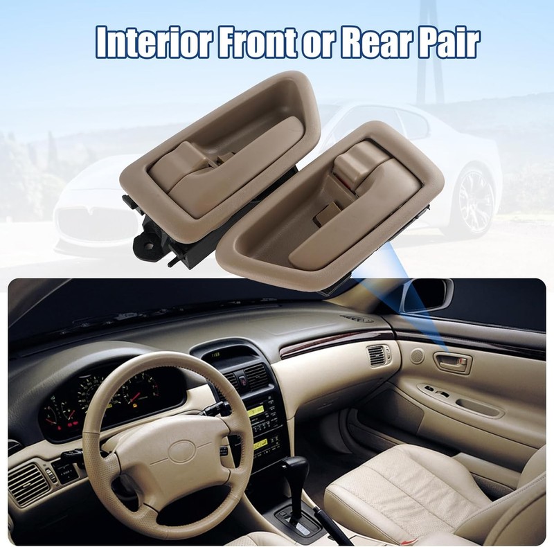 Inside Interior Door Handles Pair Front Rear Driver Passenger Sid Color: Beige gallery
