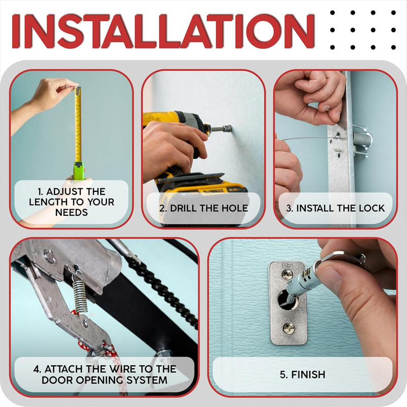 Garage Door Emergency Release Lock Kit Keyed Disconnect Cable Access gallery