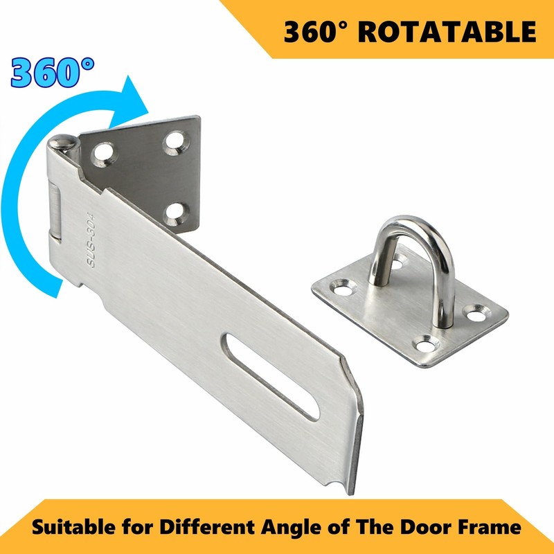 Hasp LockDoor Hinge Lock Padlock Clasp Latch Hinges Lock for Door gallery