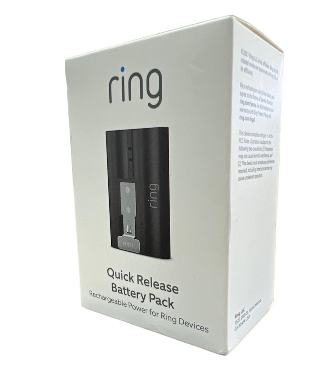 Ring Video Doorbell Quick Release Rechargeable Battery New Sealed