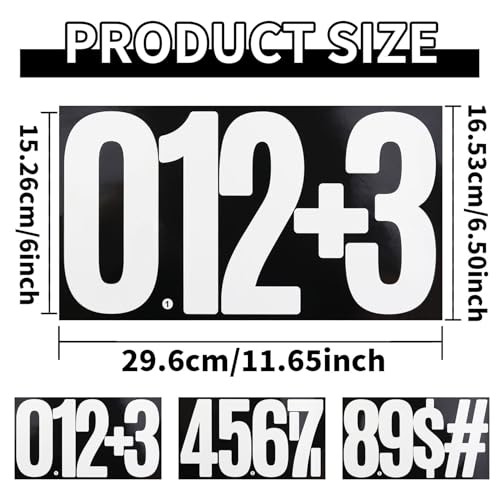 6 Inch Large Number Stickers 0-9 Numbers, 9 Sheets Self Adhesive and White gallery