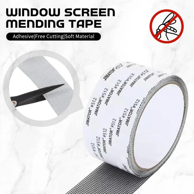 2× Window Screen Repair Patch Adhesive Fiberglass Mesh Hole Repair Tape 5*200cm gallery