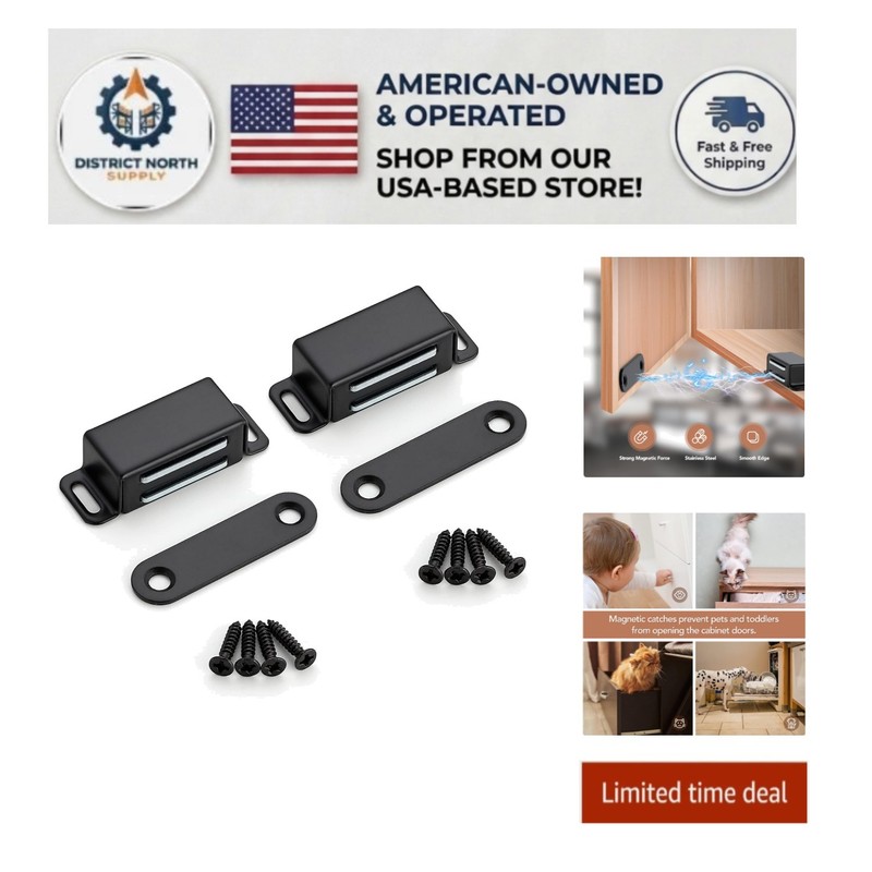 Corrosion-Resistant Magnetic Latch 2 Pack – Ideal for Kitchen Cabinets & Drawers