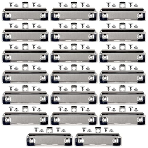 20 Pack Clipboard Clips with Rivets Mountable Clipboard Clamps Metal