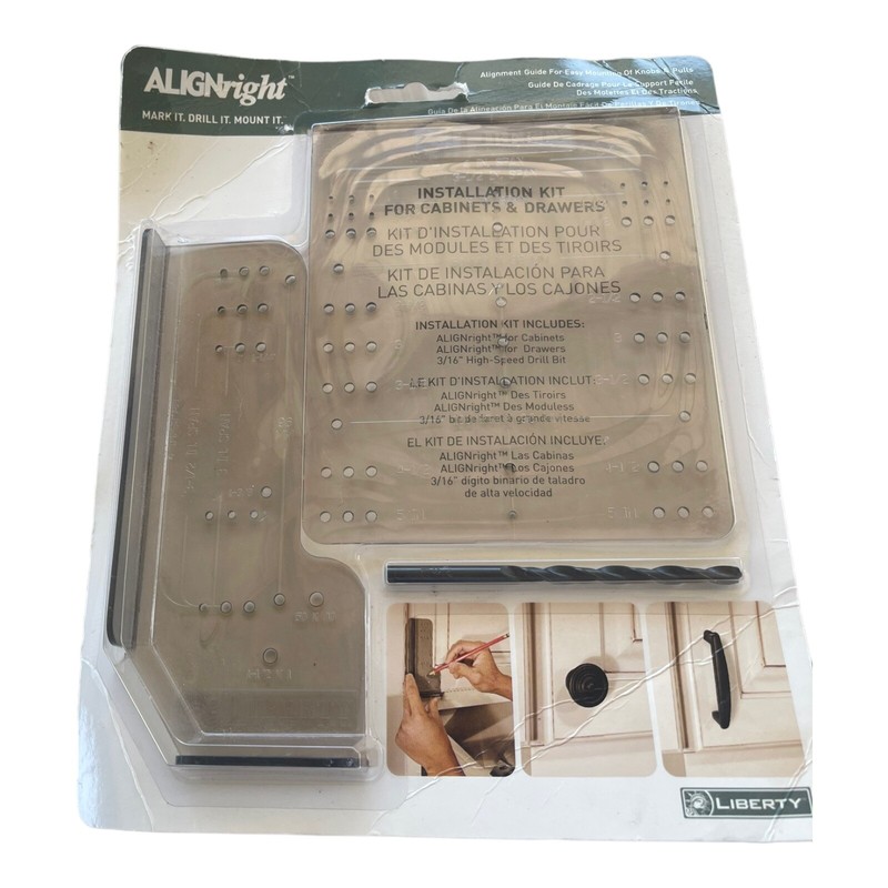ALIGNright Installation Kit For Cabinets & Drawers Include Drill Bit Mount C1
