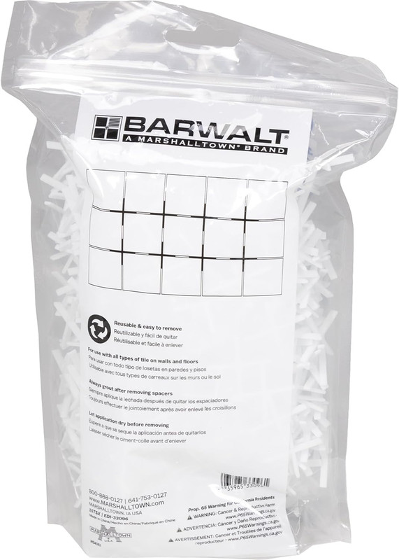 Precision Tile Spacers, 1/16 Inch Tile Leveling and Grout Installation Tool, 100 gallery