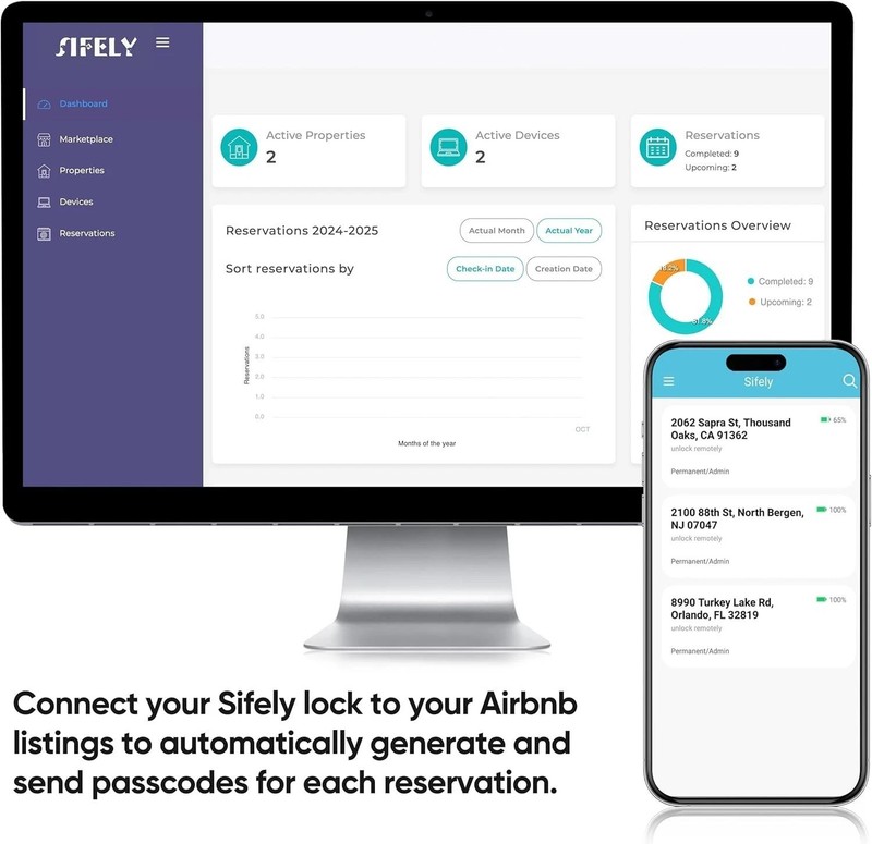 Smart Door Lock Keyless Entry Fingerprint Bluetooth WiFi App Remote Alexa Google gallery