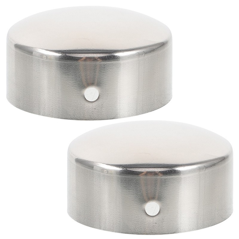 2 Pcs Stainless Steel Handrail End Caps Metal Tube Plugs for Round Tubing