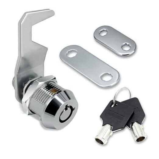 1Pack Toolbox Lock with Keys 5/8 Inch Cabinet Locks Keyed Alike Tubular Cam