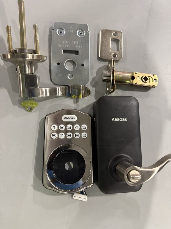 KAADAS ELECTRONIC KEYPAD LEVER DOOR LOCK SILVER AND BLACK - SILVER BLACK