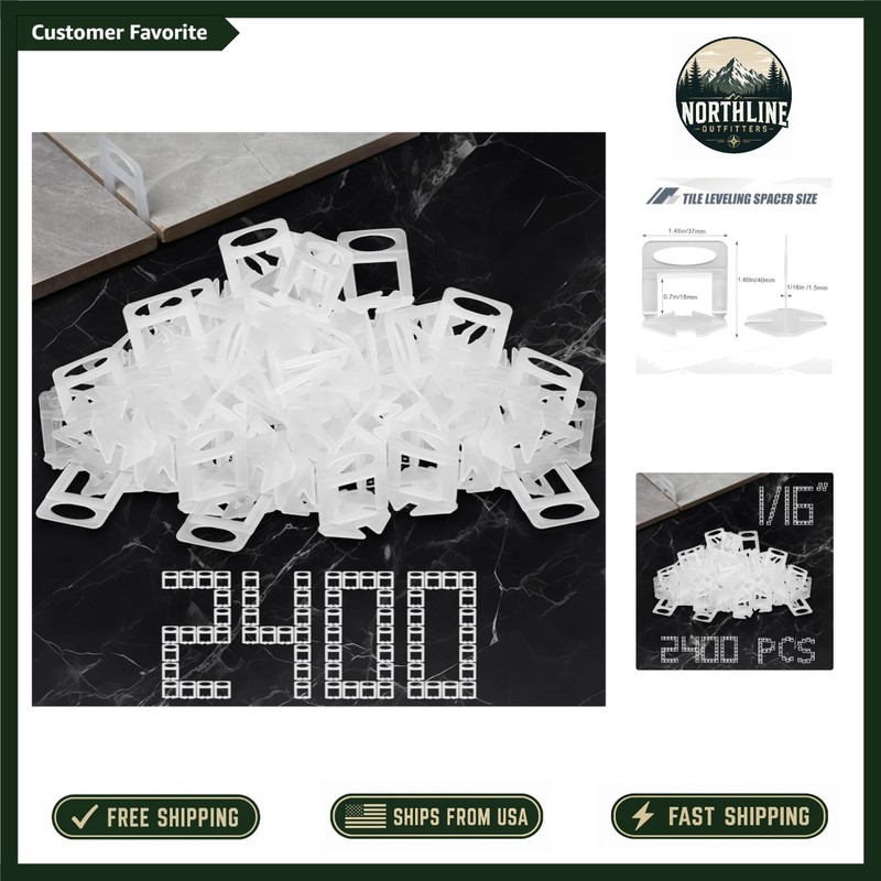 Ultimate Tile Leveling System: 2400 Spacers for Perfectly Flat Floors & Walls