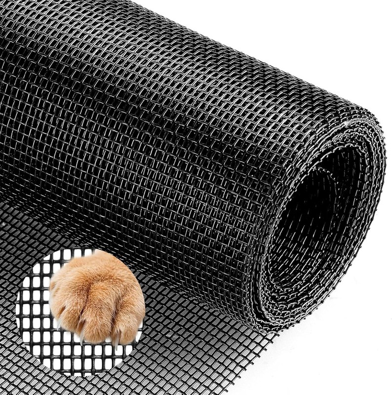 1.2x3m (48×118″) Fiberglass Window Mesh Screen Black Door Insect Net 17-14