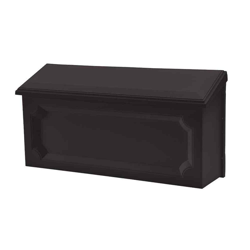 Architectural Mailboxes Windsor Black, Small, Plastic, Wall Mount Mailbox