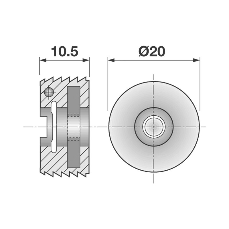 50 Pack Rok Hardware 20mm Diameter Plastic 4 Sided Drawer Front Adjuster 3/16" gallery