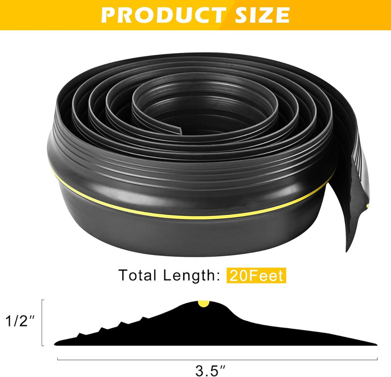20Ft Universal Garage Door Bottom Threshold Seal Strip with 20Oz Glue Gel, Weath gallery