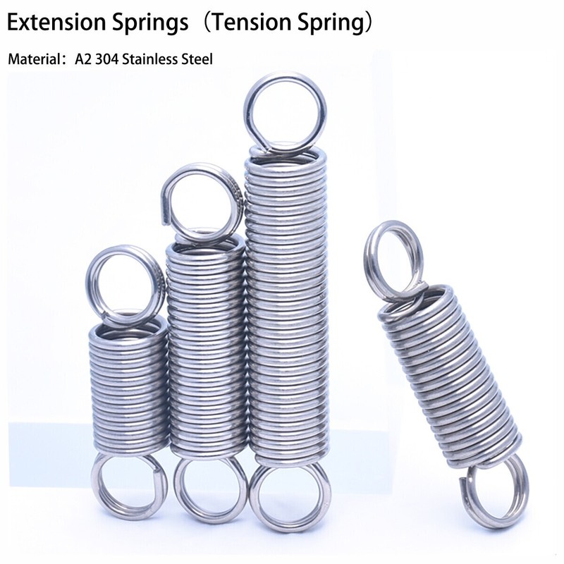 Extension Spring 0.6 mm Wire Stainless Steel Tension Spring 15mm - 300mm Length gallery