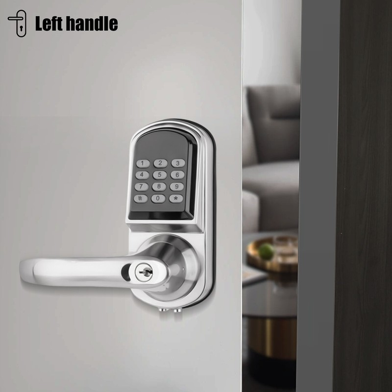 Digital Electronic Door Lock Left Code Password Keyless Keypad Security Lock