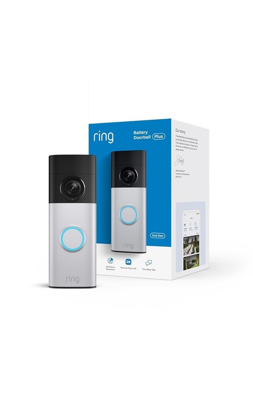 Ring – Battery Doorbell Plus (newest model) – Nickel Silver
