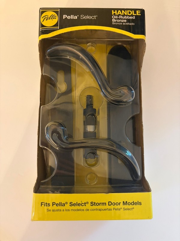 Pella Select Oil Rubbed Bronze (Brushed) Handle Storm Door Matching Handleset