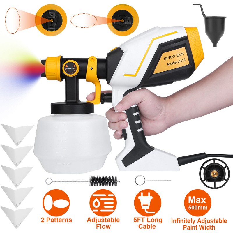 Electric Spray Gun Machine Paint Sprayer Handheld Adjustable Home Painting Tools