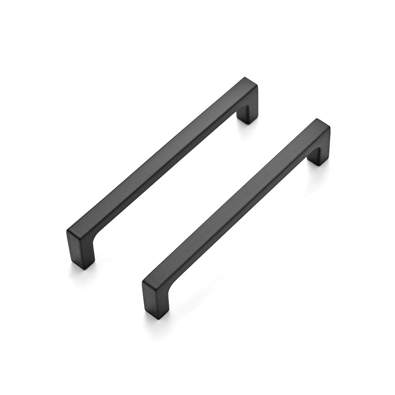 35 Pack 5 Inch Matte Black Square Cabinet Handles Drawer Pulls