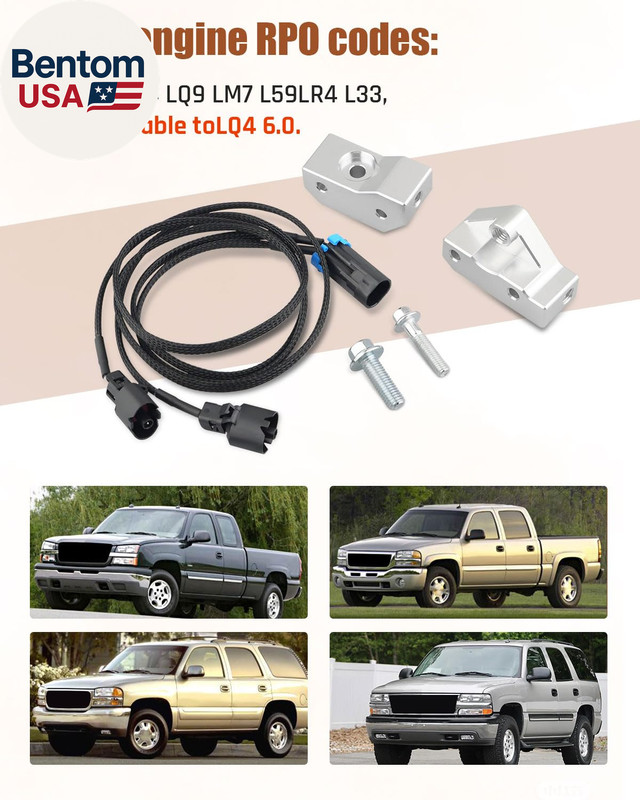 Gen 3 Knock Sensor Relocation Bracket Kit Fit for Engine RPO LS1 LS6 LQ9 LM7 L59 gallery