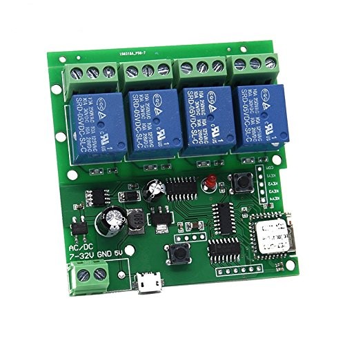 4 Channel Wifi Momentary Inching Relay Selflock Switch Modulediy Wifi Garage Doo