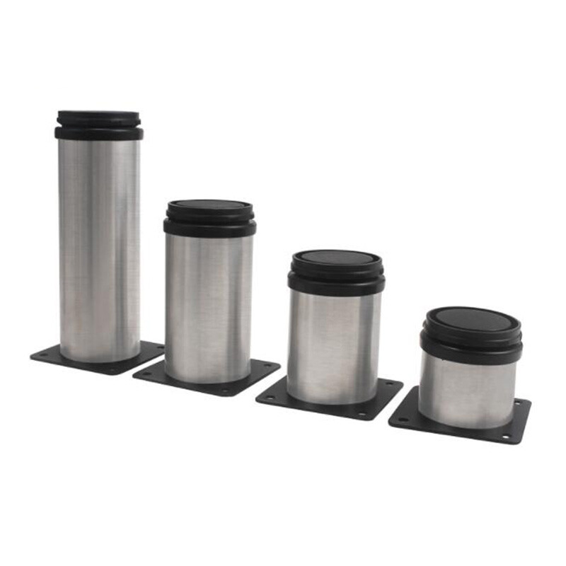 Adjustable Stainless Cabinet Legs Steel Kitchen Feet Round Stand Holder 80-500mm