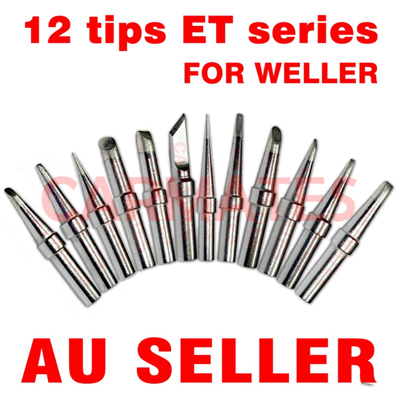 12PCs Solder Soldering Rework Station Iron Tips for Weller PES51 WES51 WESD51 OZ