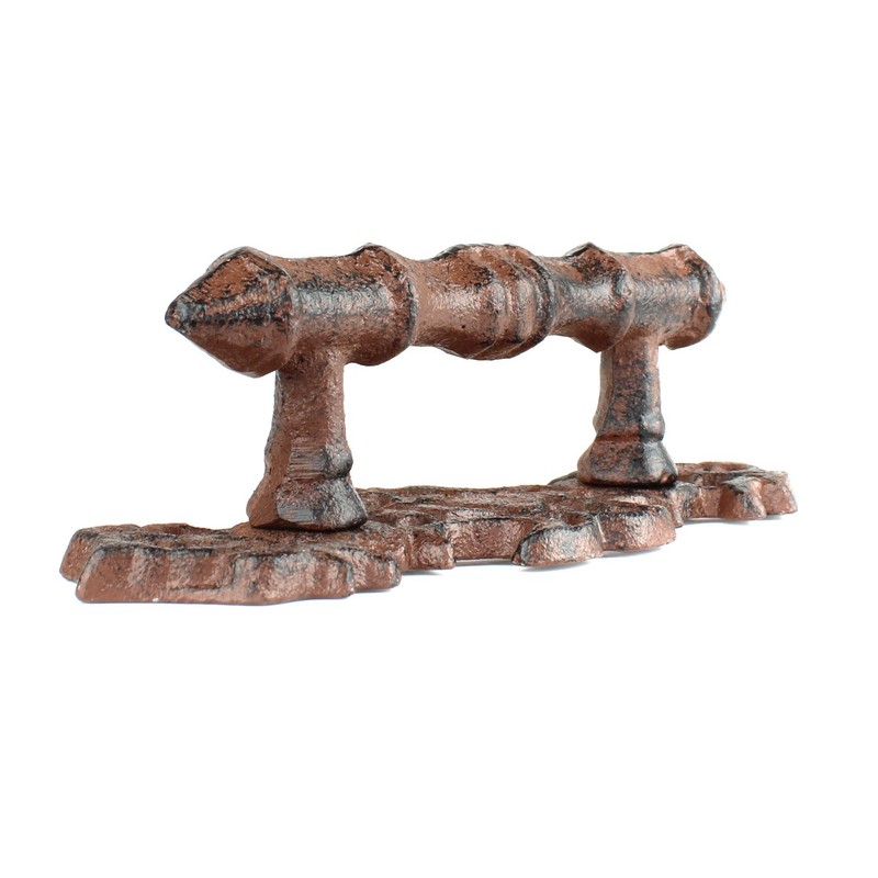 Ornate Victorian Door Handle Pull Rustic Cast Iron Fancy Antique Style 6 1/2 in gallery