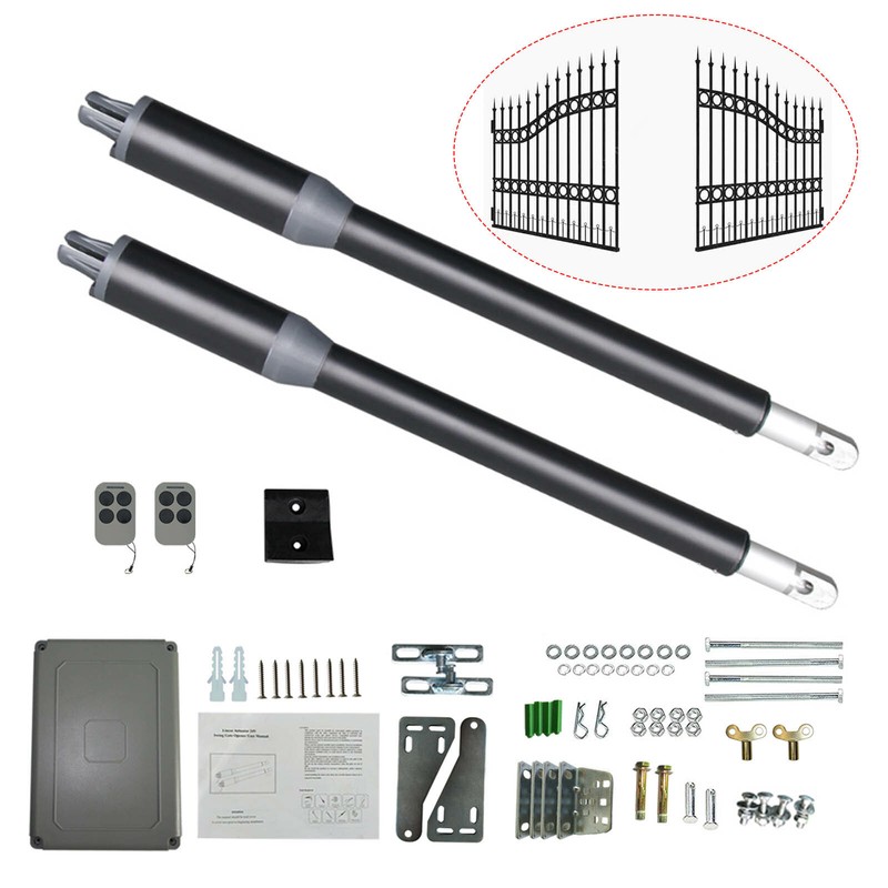 650LB Automatic Heavy Duty Arm Dual Swing Gate Opener DC Motor Remote Control US gallery