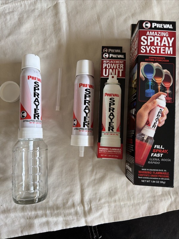 Preval Spray System Kit w/ Replacement Power Unit Aerosol Sprayer Paint Stain gallery