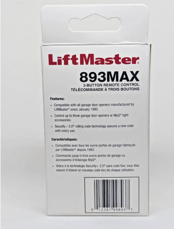 LiftMaster 893Max Remote Control - Black gallery