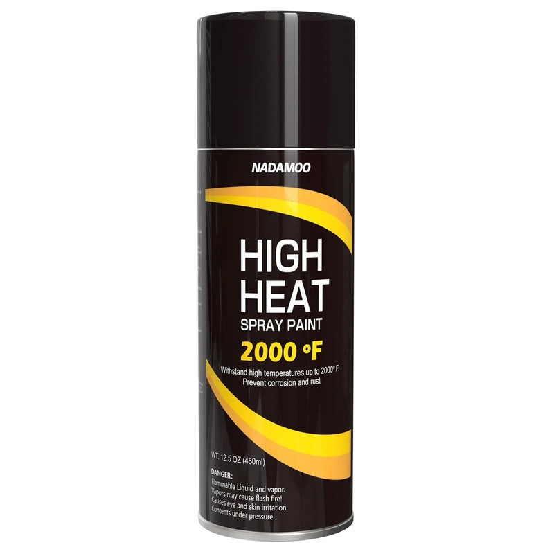 NADAMOO High Heat Spray Paint for Metal, Matte 12.5 Ounce (Pack of 1), Black