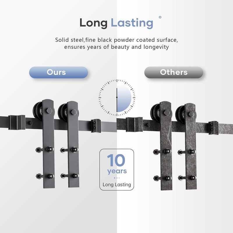 6 FT Sliding Barn Door Hardware Track Kit,Straight Pulley,Slide Smoothly Quie... gallery
