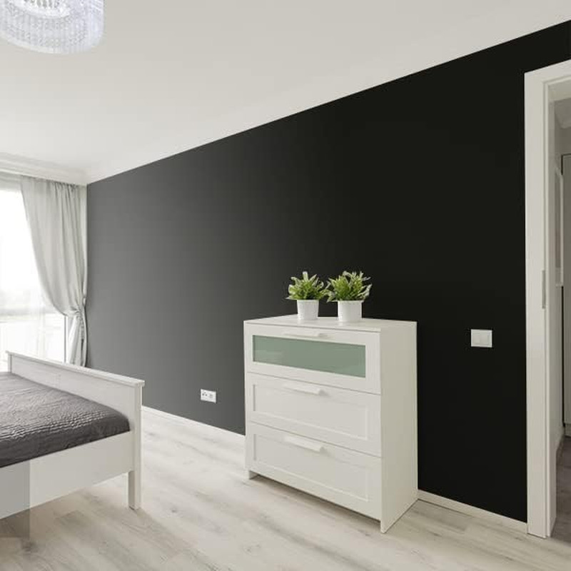 Matte Black Contact Paper Solid Wallpaper Plain Vinyl Film Self-Adhesive Wallpap gallery