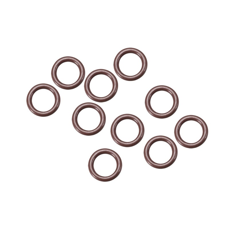 Fluorine Rubber O Rings, 5mm OD, 3mm ID, 1mm Width, Seal Gasket Brown 10Pcs