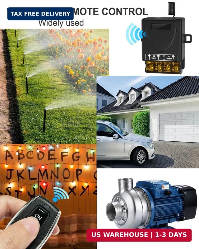 30A 12V Wireless Remote Control Switch Kit - Heavy Duty Relay with 2 Remotes, 32 gallery