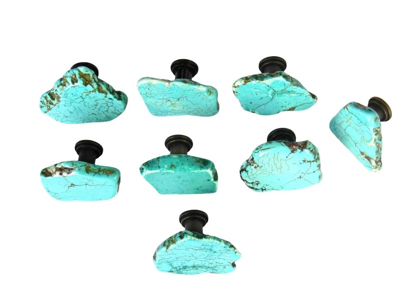 Turquoise Slab Knob – Free-Form Stones – Bohemian Appeal – Southwest Style