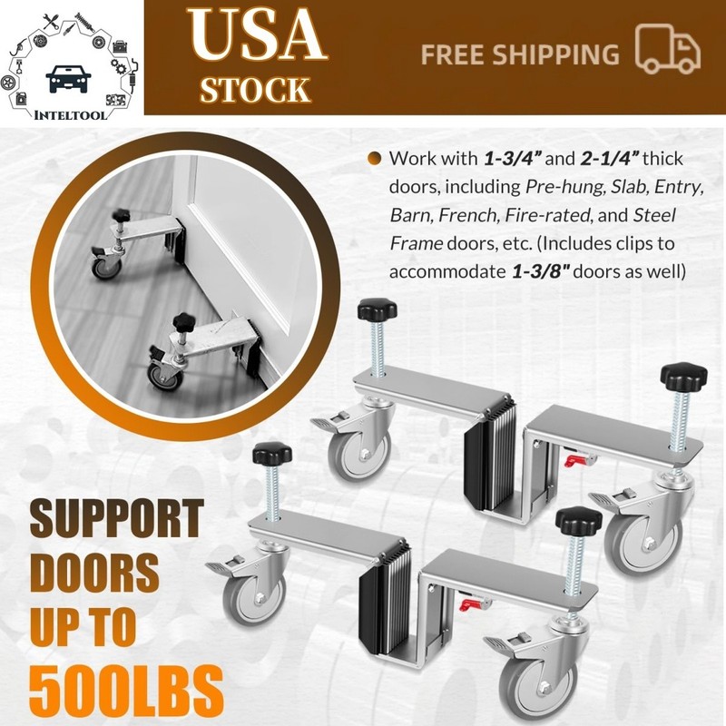 Heavy Door Installation Hardware Tool Kit 500lbs for 1-3/4″ & 2-1/4″ Doors