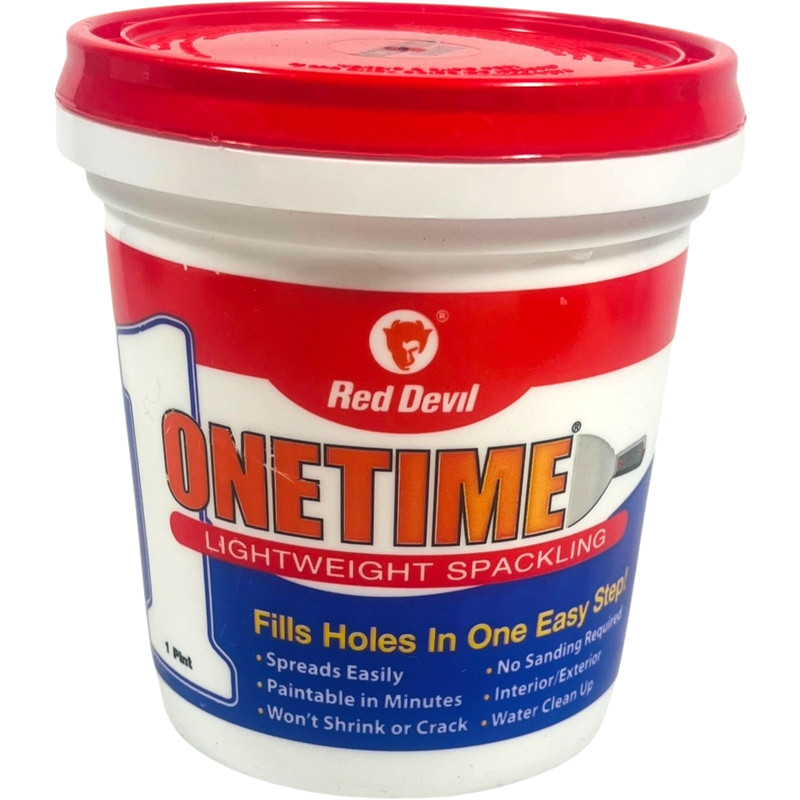 Red Devil One Time Lightweight Spackling / One Step 1 Pint - LOT of 2 gallery